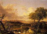 Thomas Cole Canvas Paintings - View of Boston
